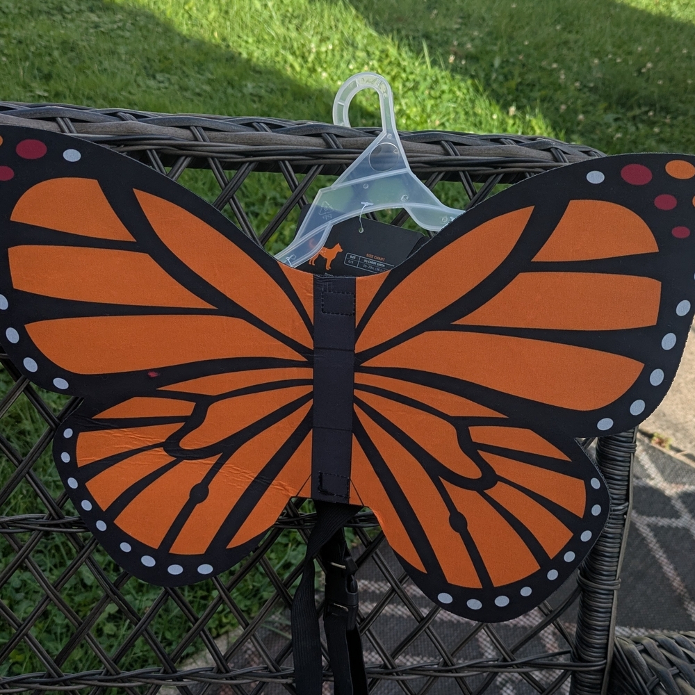 Orange and Black Butterfly Wings Costume For Dogs